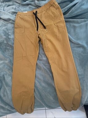 Zanerobe Mens Stretch Drawstring Sure Shot Joggers in Tan - Never worn Size 36